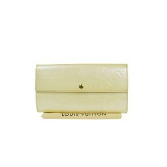 LOUIS VUITTON Vernis Long Sarah Wallet beautiful Butter color - Picture 1 of 9